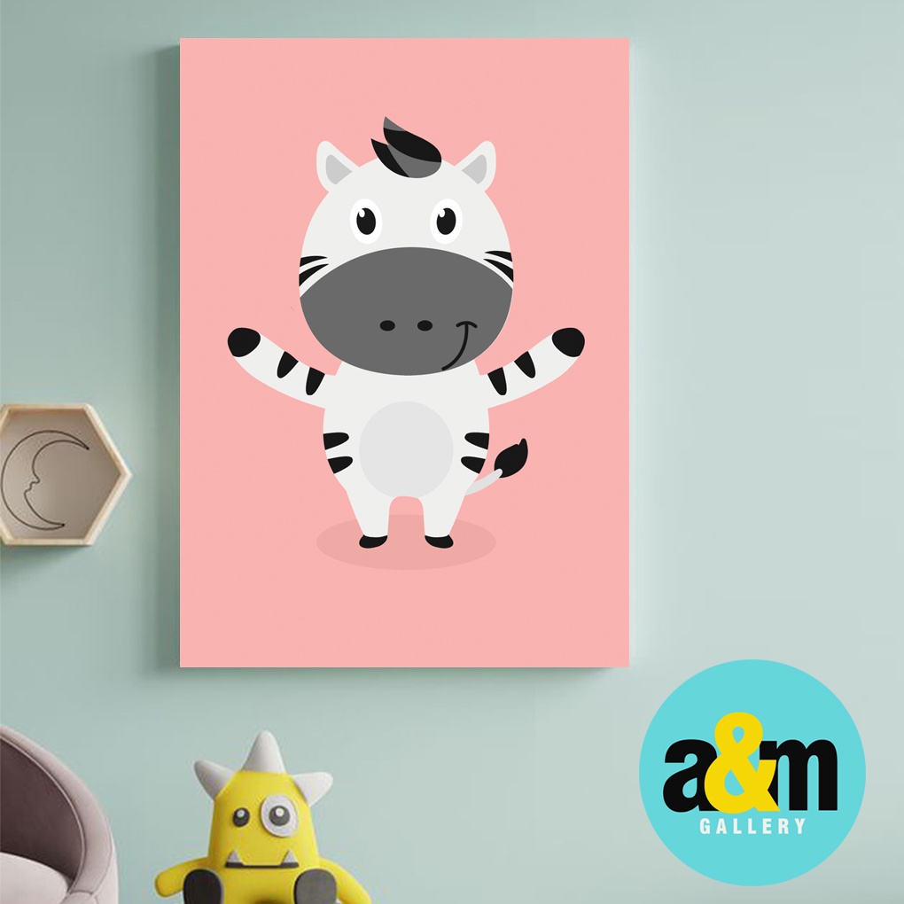Hiasan Dinding Kamar Bayi (A4) Dekorasi Kamar Bayi Hiasan Kamar Anak Tema Binatang - A&amp;M