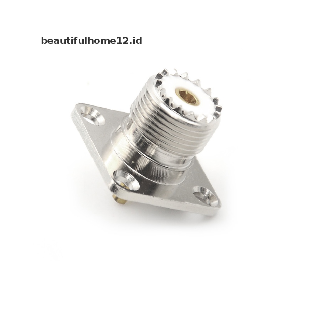 【beautifulhome12.id】 Hot SO-239 Female Jack Square Shape Solder Cup Coax Connector For Radio New .