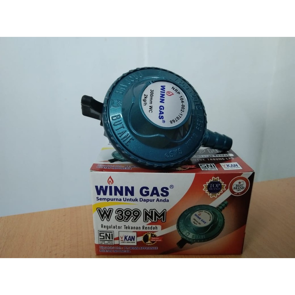 Regulator Winn Gas W 399 Tekanan Rendah W 399 Meter dan Non Meter Garansi Winn Gas Free Bubble-SNI