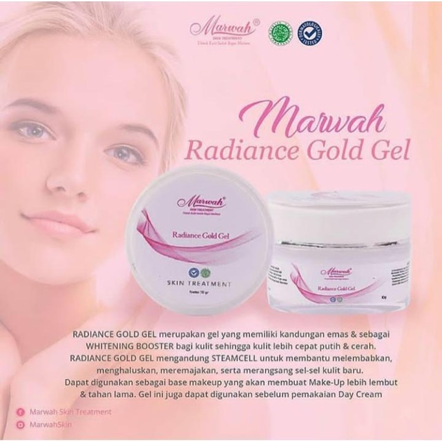 Marwah Radiance Gold Gel/marwah skincare/skincare/skincare aman/skincare halal/skincare bpom