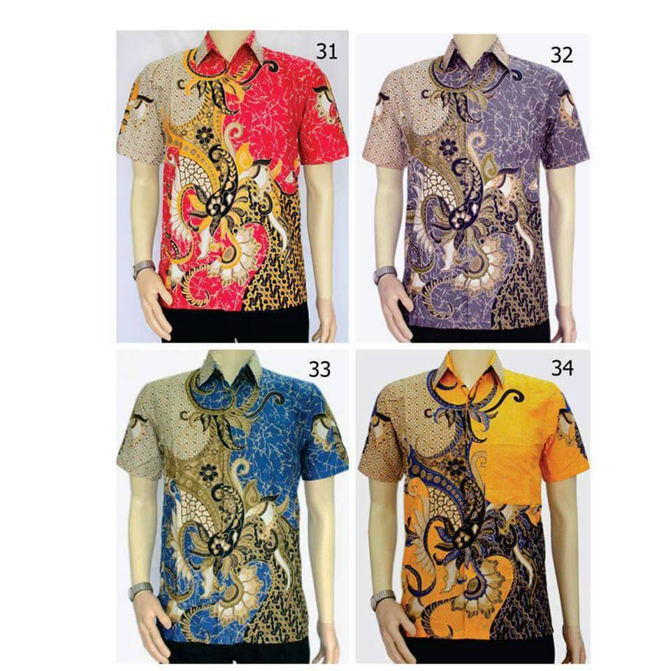 Jual Kemeja Batik Pria Kemeja Batik Pekalongan Hem Batik Pria Baju Batik Saloka Modern