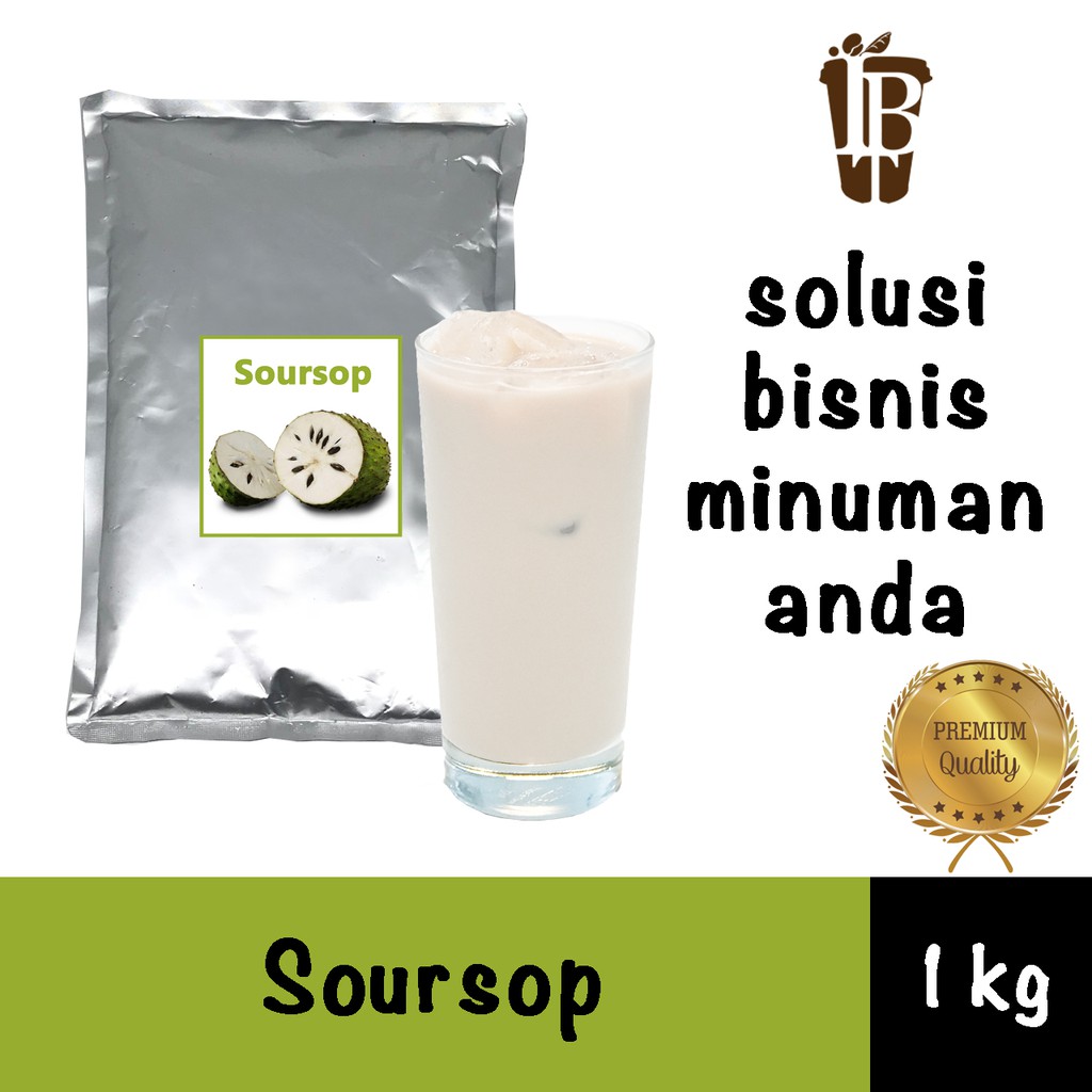 

Bahan Minuman Bubuk Sirsak. Soursop Bubble Tea Drink Powder Bagus