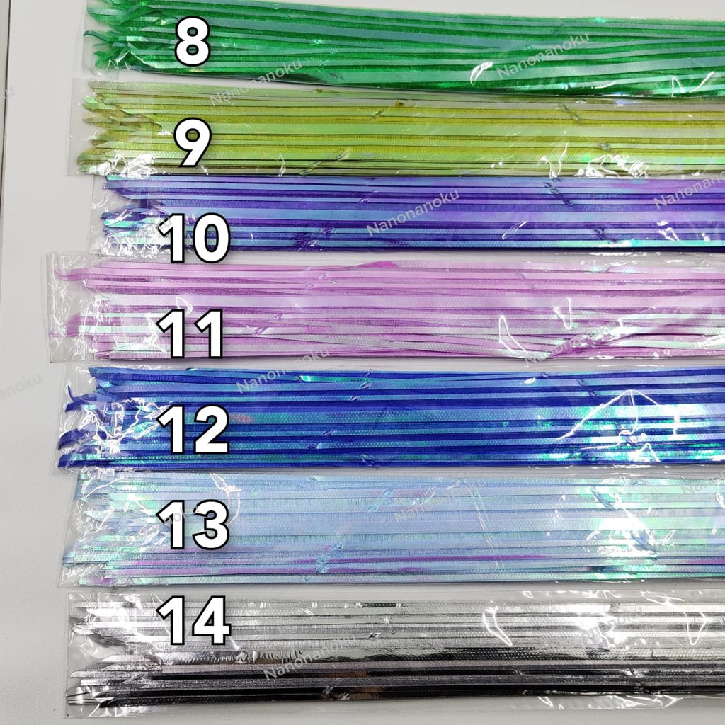 [10 pcs/warna] Pita Tarik 30 mm 5 Garis Pita Serut Bentuk PITA