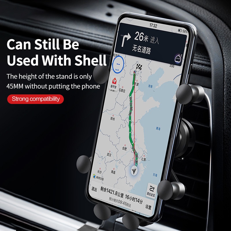 Stand Holder Smartphone Universal Model Lipat 6 Titik Untuk Ventilasi Ac Mobil