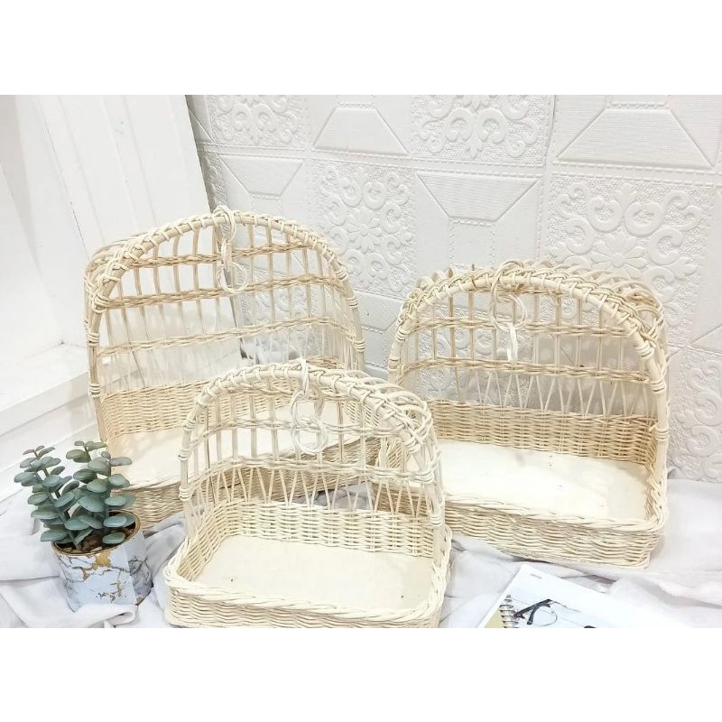 TERBARU keranjang rotan READYSTOK  Keranjang ayunan kotak / hantaran rotan / kotak hantaran / parcel