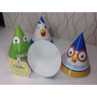 Topi Ulang Tahun Pororo / Topi Ultah Pororo Set Ulang Tahun
