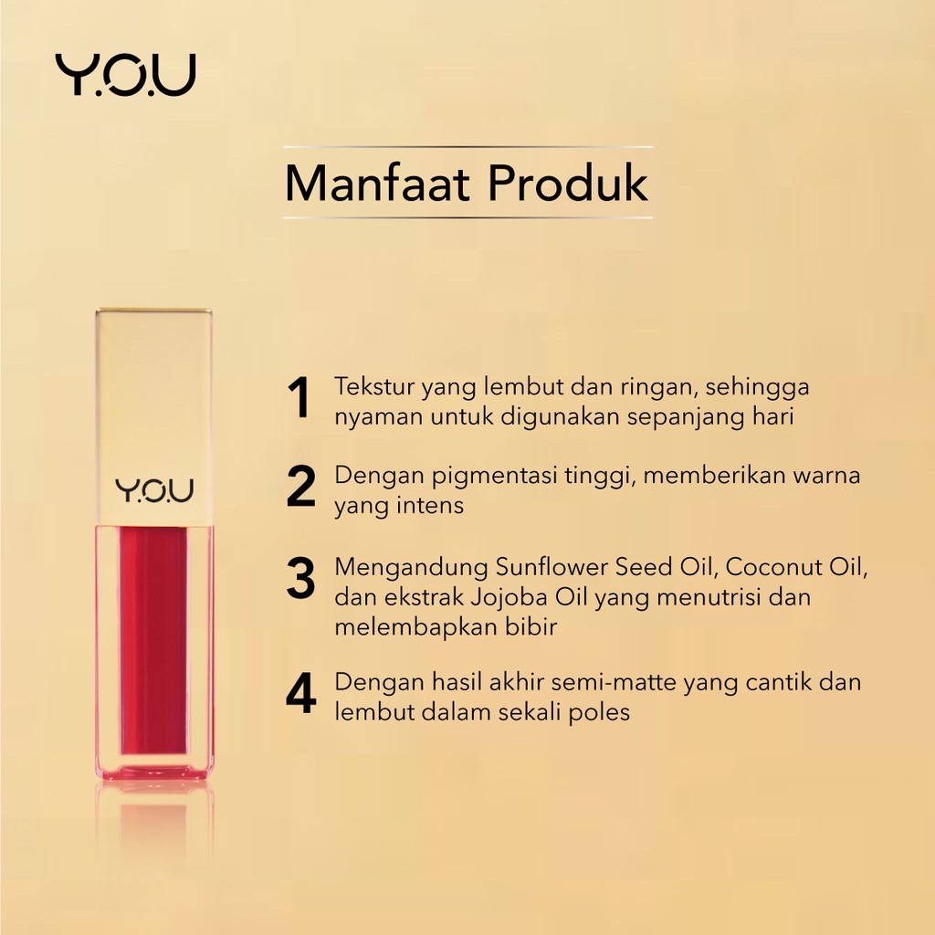 YOU The Gold One New Rouge Satin Lip Cream