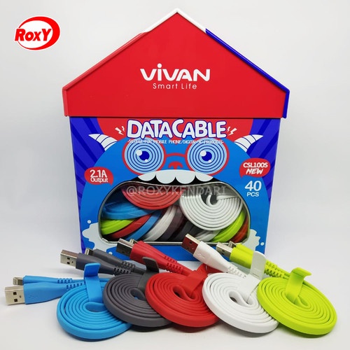 KABEL DATA VIVAN CSL100S NEW 1M DATA CABLE IPHONE 5 /6 / 7 / 7 PLUS / 8 / 8 PLUS / X / XR/ XSMAX - K