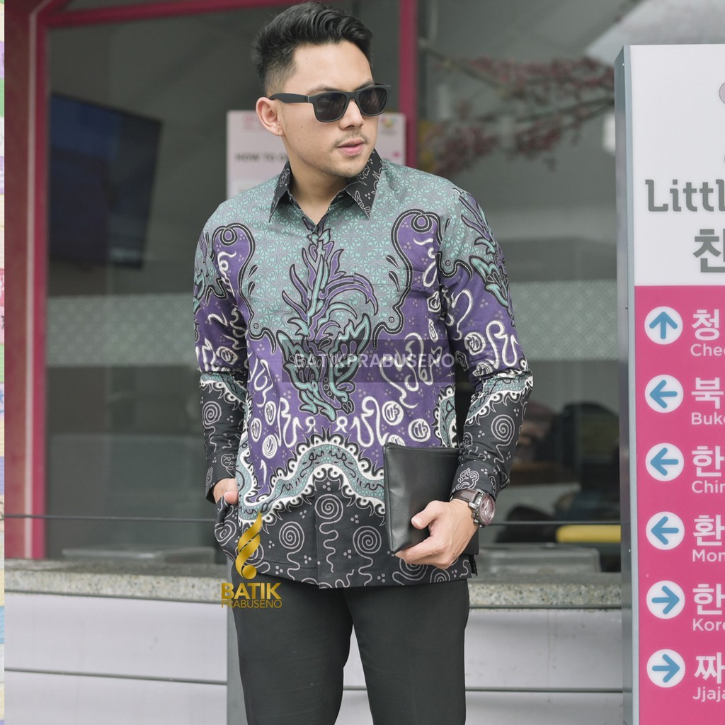 Wardana Baju Batik Pria Prabuseno Original Premium Kemeja Kondangan Pesta Lamaran Kerja Kantoran PNS