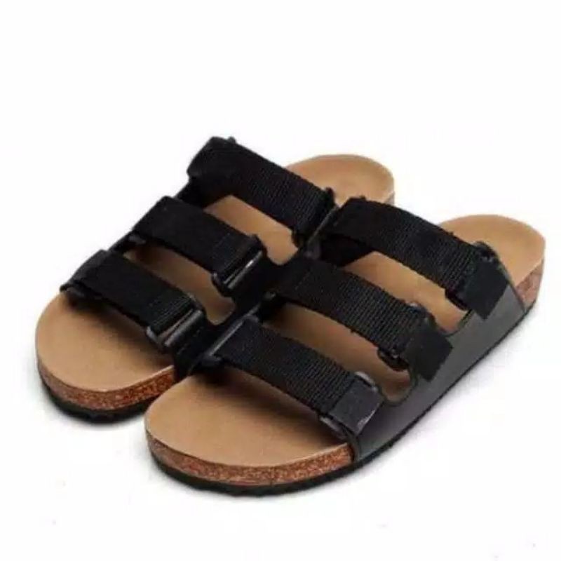 Ukuran 39-46 Sandal Pria Korea Fashion Ulzzang Sandalhitam Roma Musim Panas Kasual Nyaman Sandalpria