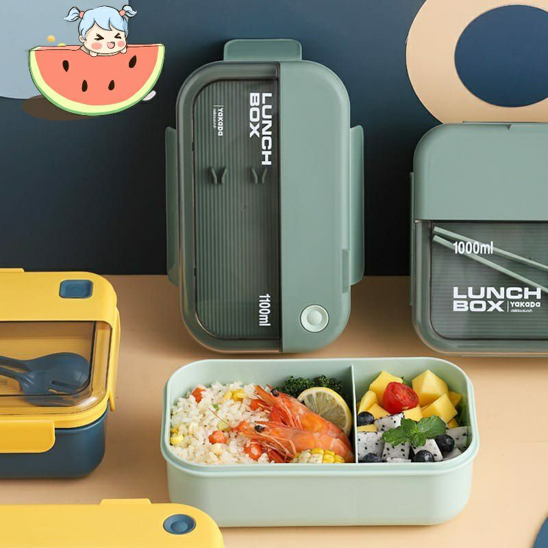 ~ PIYOSHI08 ~ Kotak Tempat Makan Keren Anti Bocor / Lunch Box 1100ml PD140