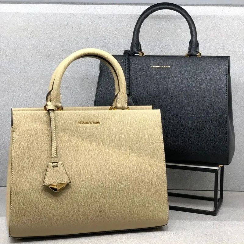 11.11 SALE | CK Large Double Handle Bag / CK Mirabelle Structured Handbag