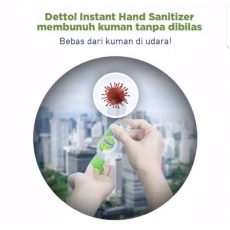 Dettol hand sanitizer 50 ml original ( membunuh kuman di tangan )