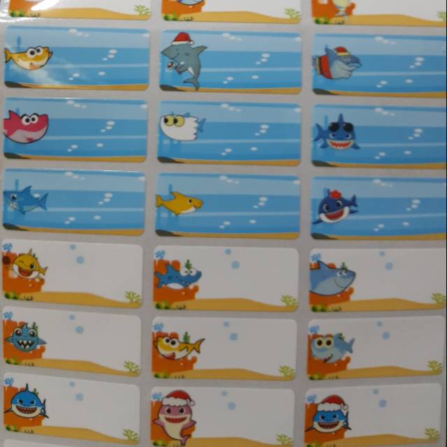 

label nama baby shark