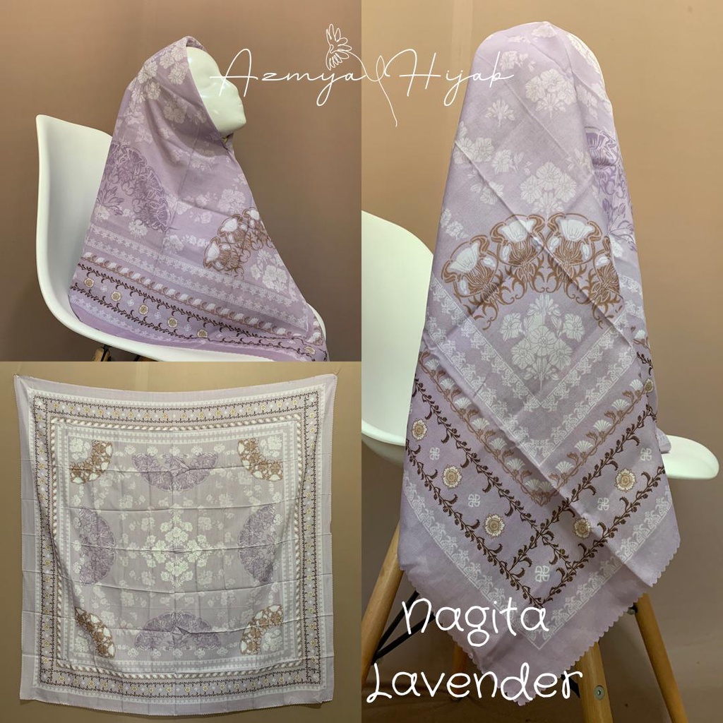 (POUCH) Hijab Segiempat oskara azara Bahan Voal Jilbab Motif SERAGAM Pilih Motif Warna PART 1