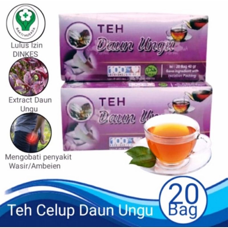 

Teh Celup Daun Ungu Herbal Obati Wasir Ambein Sembelit