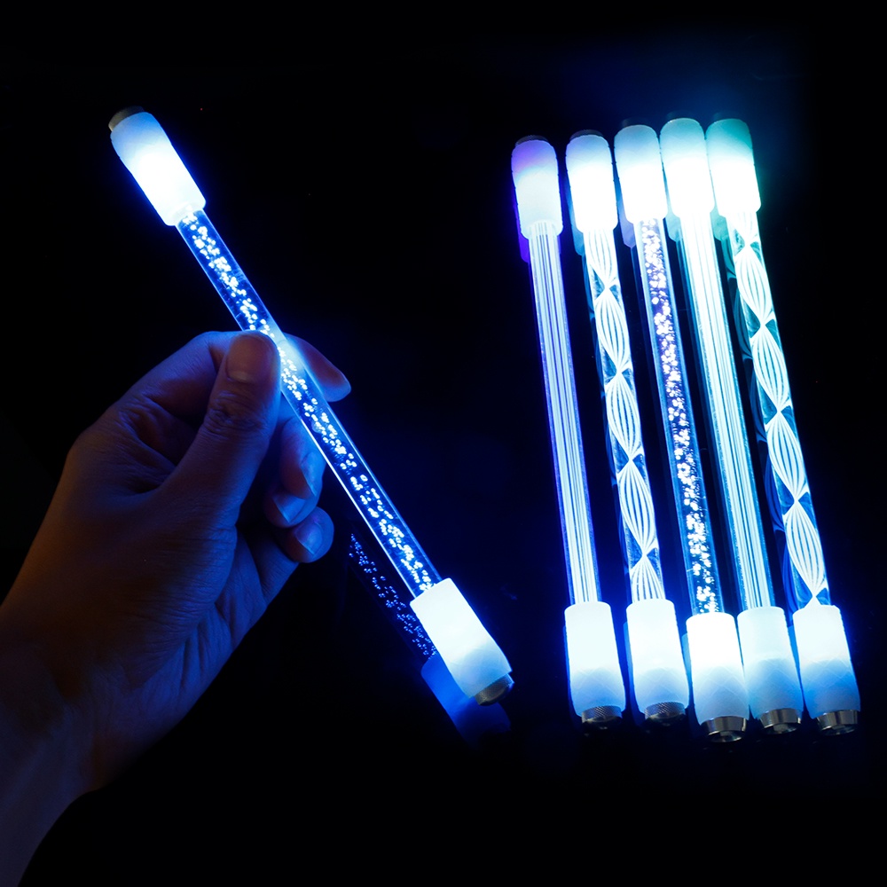 1pc Pen Putar LED Luminous Flexible Bahan Akrilik Anti slip Untuk Pelajar