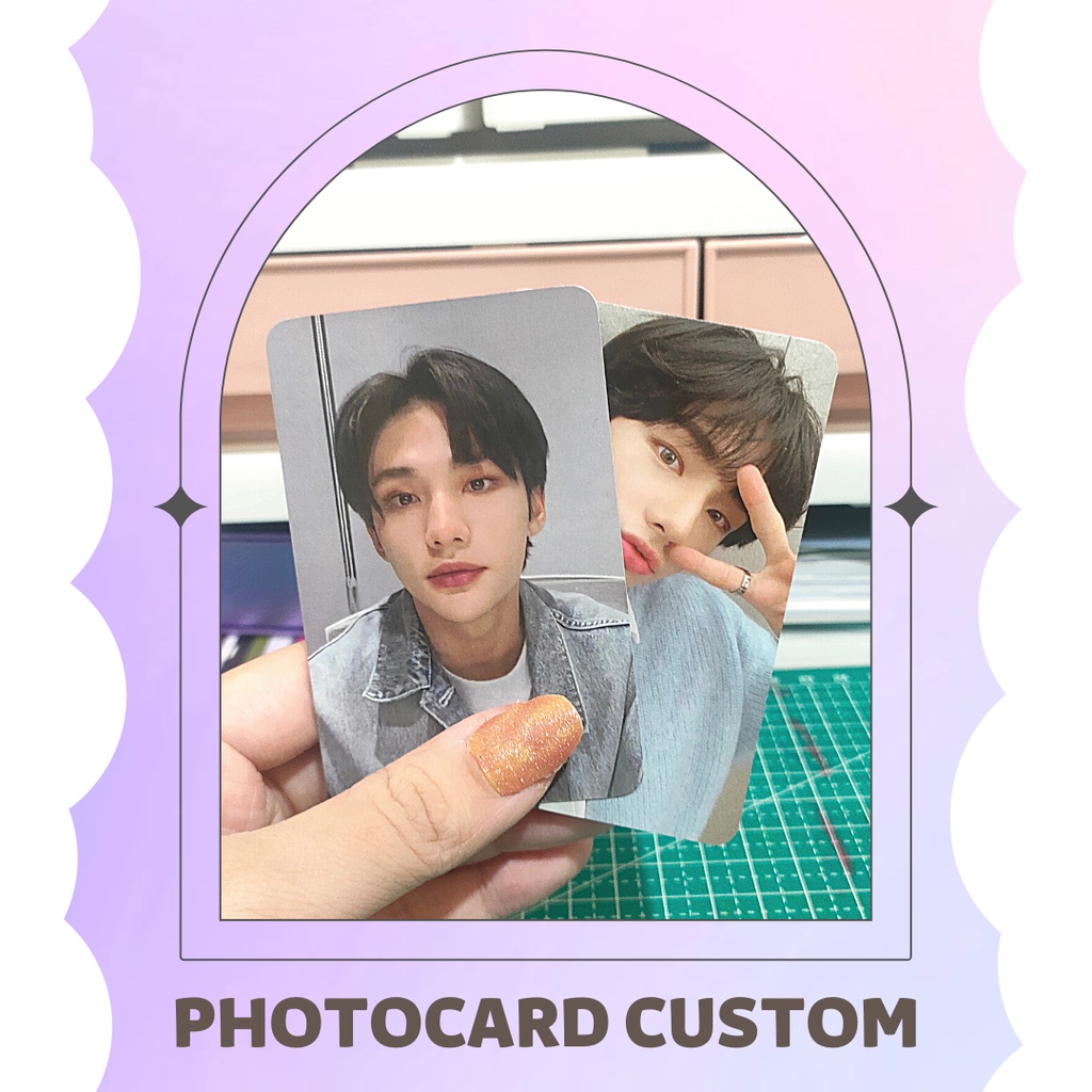 [PC CUSTOM BY GENIUSUGAR] MINIMAL 8PCS PHOTOCARD 310GSM KPOP ANIME SELFIE FOTO SENDIRI