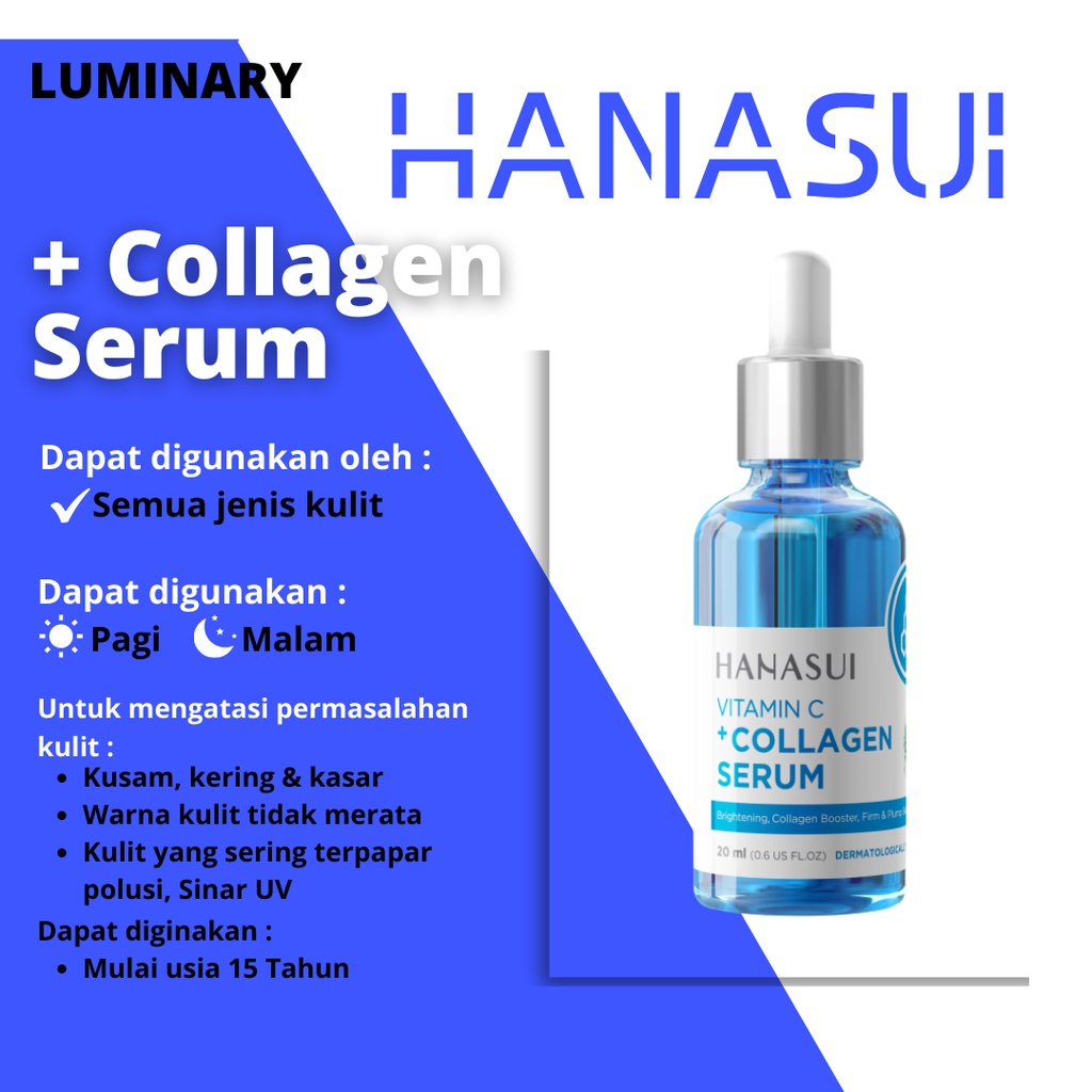 Hanasui Serum Wajah Vitamin C + Collagen Perawatan Wajah Serum Hanasui Serum Muka Perawatan Original BPOM