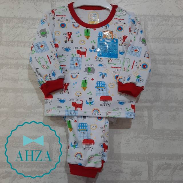 AHZA SETELAN PIYAMA OBLONG PANJANG BAYI SIZE S,M,L,XL