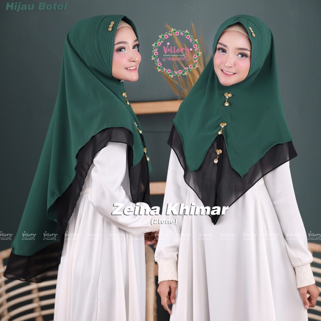 VALLERY | Khimar ZEINA 2TONE ceruty