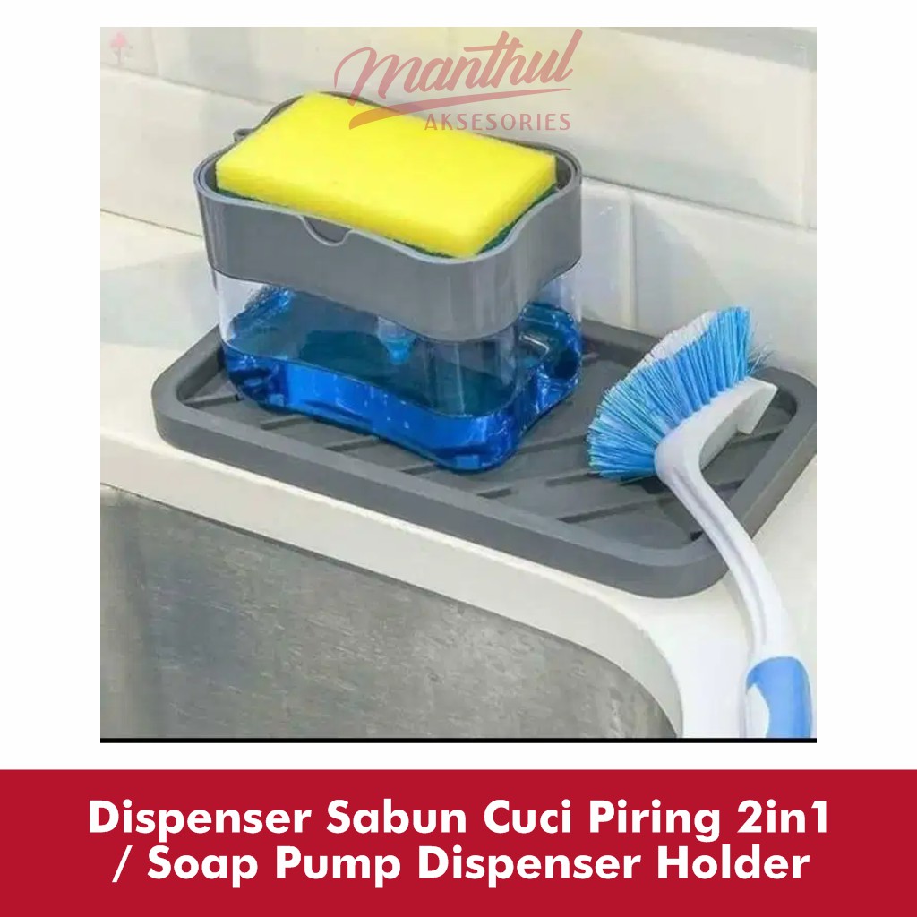 Dispenser Sabun Cuci Piring 2in1 /Soap Pump Dispenser Holder