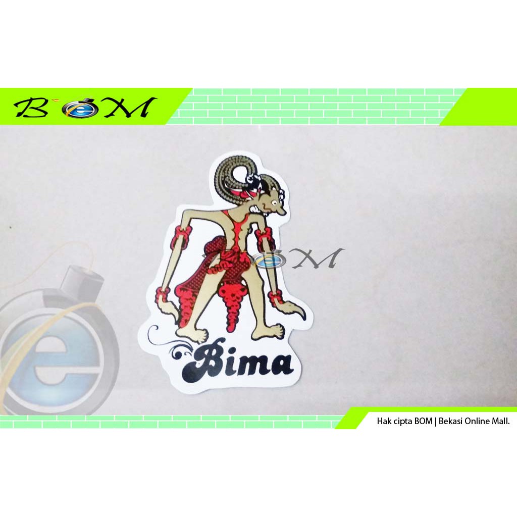 

sticker stiker gambar karakter wayang kulit bima