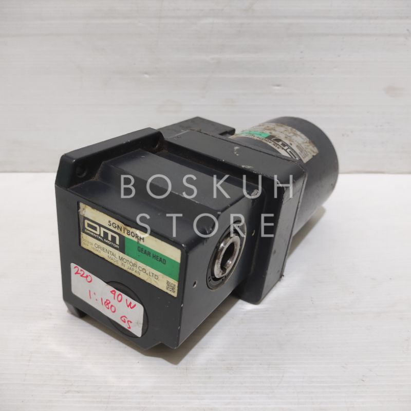 PRIENTAL MOTOR GEARBOX 3PHASE MODEL 5GN180RH 380V AC 40W