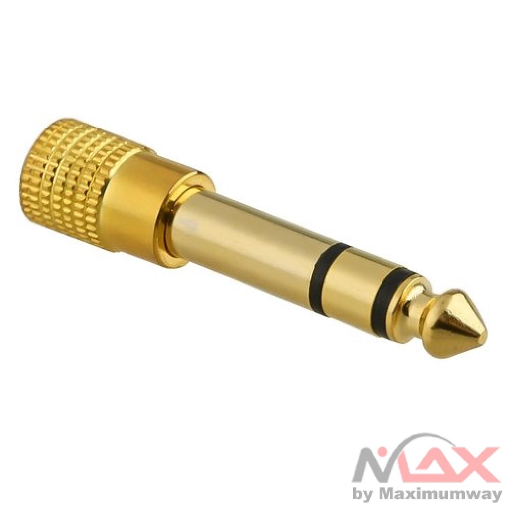 Headphone Jack Adapter 6.5mm to 3.5mm Male to Female 3.5mm 1/8 ke 6.5mm 1/4 Stereo 1 PCS  Adapter Jack headphone ke Amplifire Jack Besar 3.5mm Socket to 6.5mm Jack Plug Audio Stereo Adaptor Gold Premium Quality 6.5mm 1/4 inch Headphone Adapter