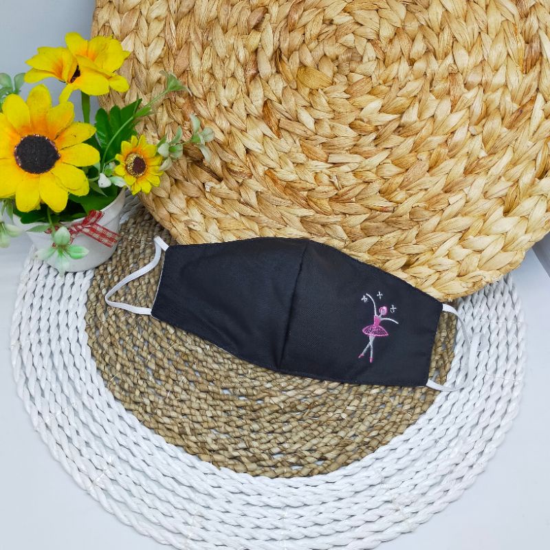 Masker kain bordir Masker kain lucu Masker motif Masker katun yg bagus yang bisa dicuci