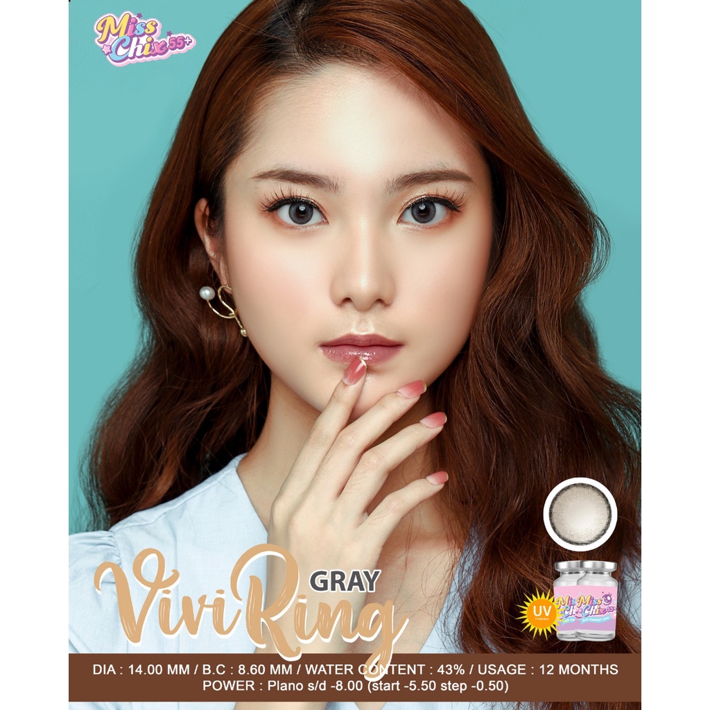 JUAL SOFTLENS Vivi Ring Gray / Brown / Choco Normal s/d -400 softlens normal soflen minus softlent sehari hari softlens natural soflens mata korea soflens soflens warna softlens grey jualsoftlens jual soflens