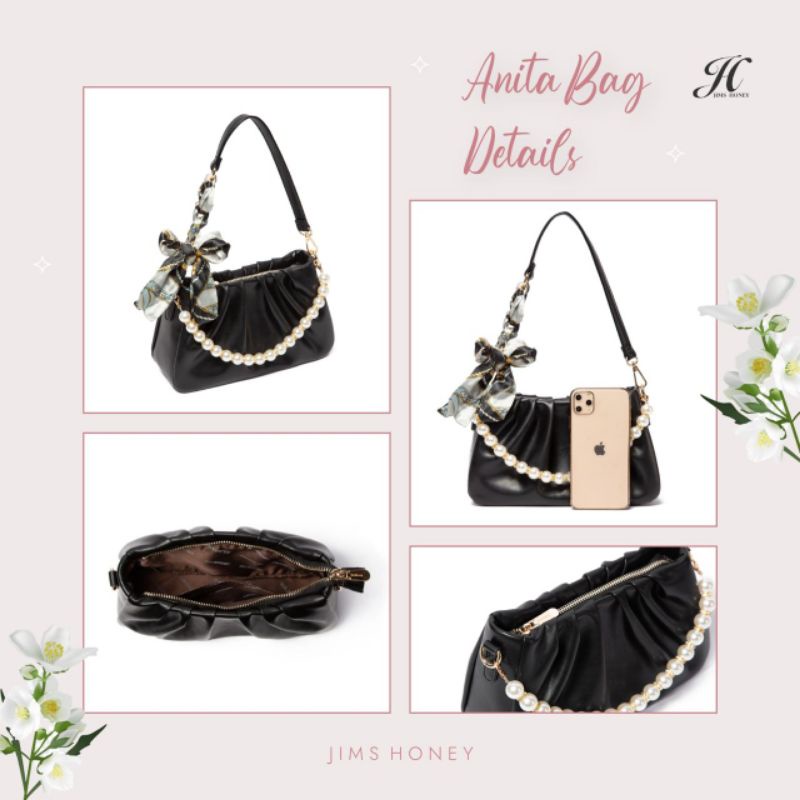 ANITA BAG PLUS JIMSHONEY TAS SLEMPANG SIMPEL FREE PITA MUTIARA