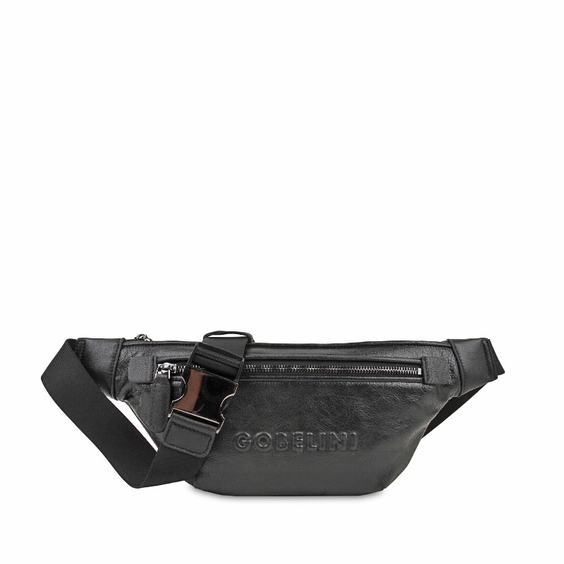 Gobelini Mens Brandon Bum Bag Embossed Black