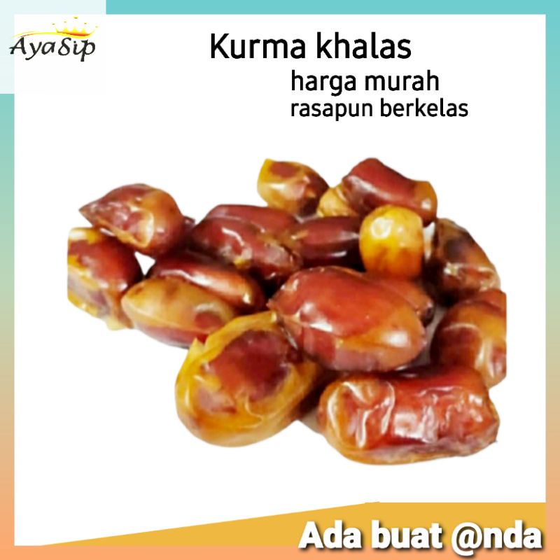

Kurma Khalas 1kg/Kurma Khalas Saad/Kurma Khalas Oleh Oleh Haji