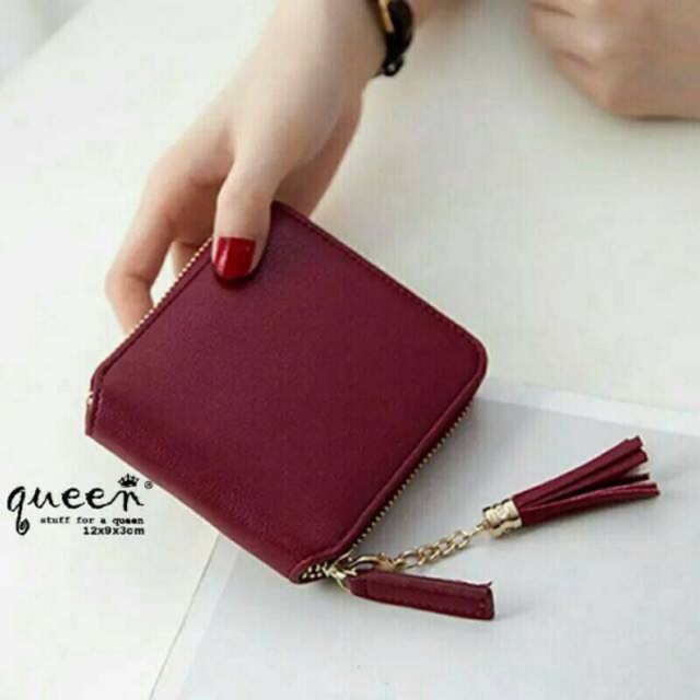 Dompet Wanita Kecil lipat kulit fashion korea Baellerry 