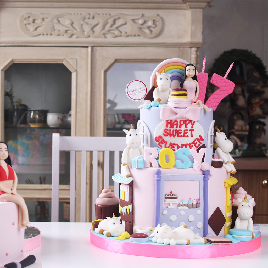 

Birthday Cake model Unicorn / 2 susun / MOHON BACA KETERANGAN