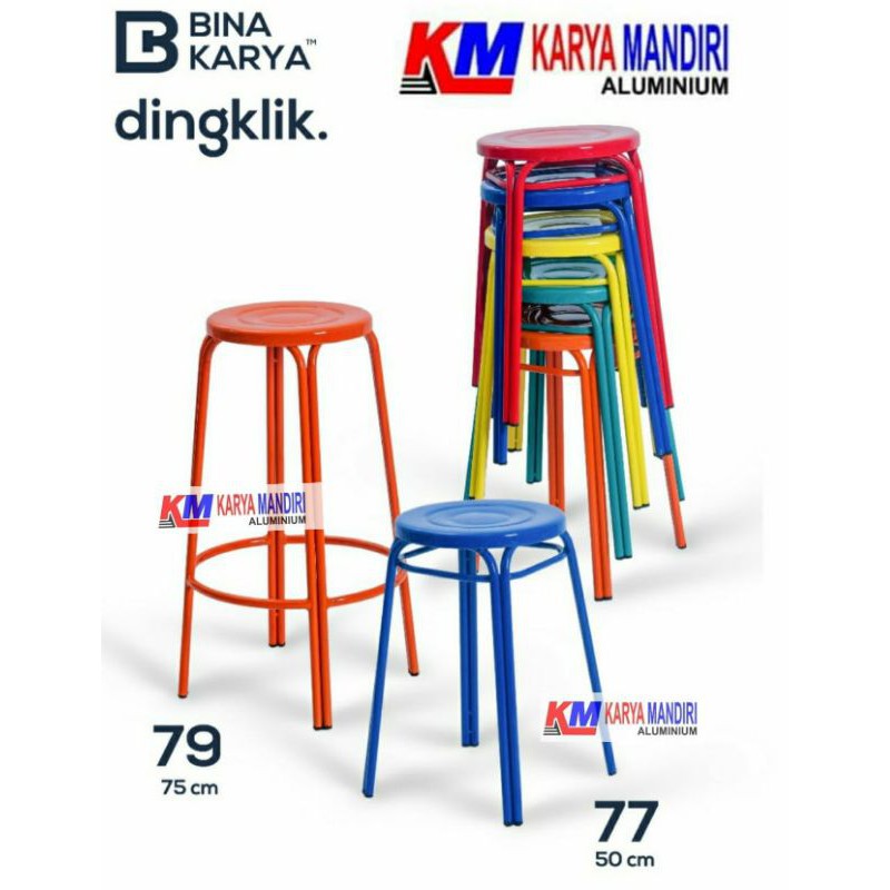 KURSI BULAT/KURSI CAFE/KURSI BESI TINGGI  50cm&75cm