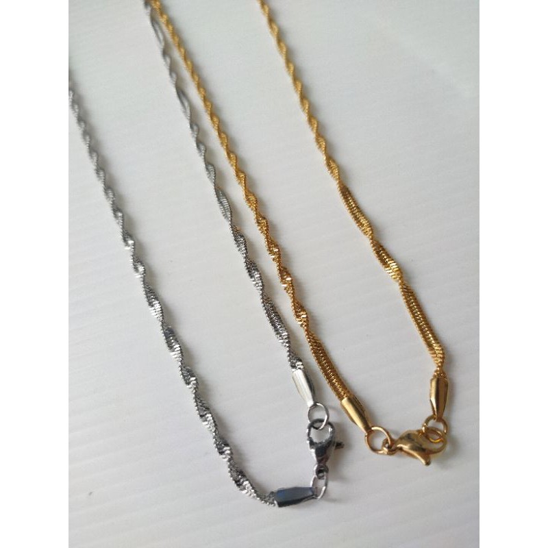 Kalung Printir Titanium Gold dan Silver