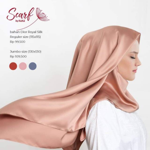 HIJAB SEGIEMPAT SYARI SILK ||  KEKE