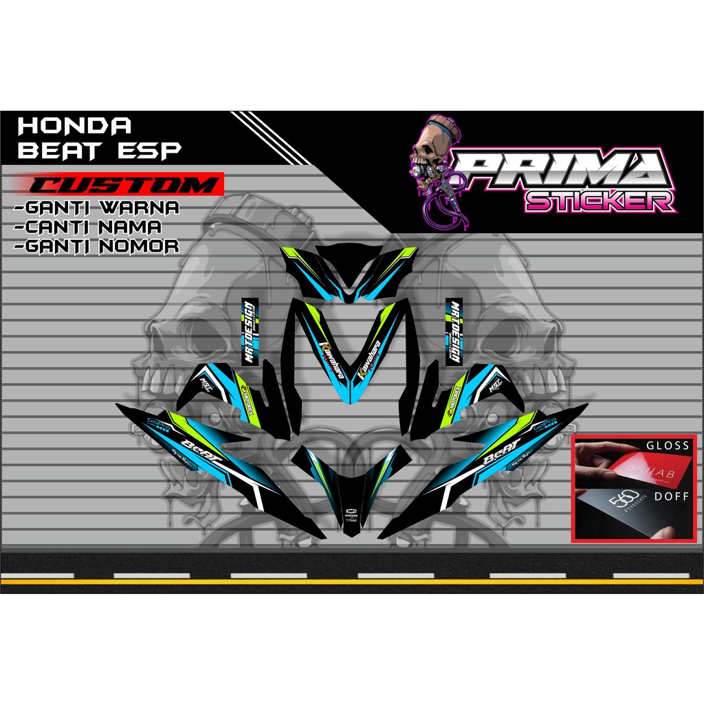 Decal Sticker honda Beat esp custom full body, beat esp