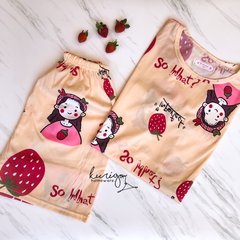 Baby doll piyama import setelan pendek baju rumah (homeware)