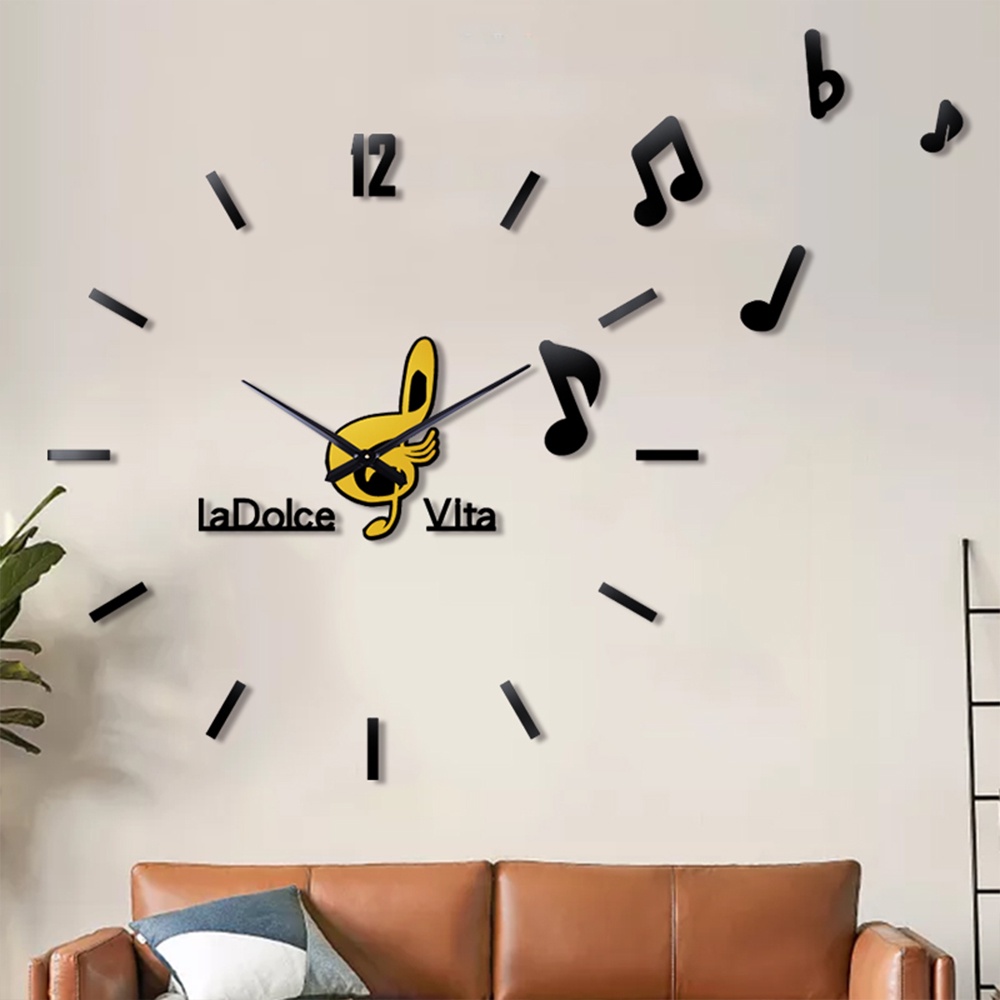 PROMO -  Jam Dinding Besar DIY Giant Wall Clock Model Home Sweet Home 120 cm - Model LaDolcec Vita 120 cm -Taffware Jam Dinding Unik Artistik Besar DIY 80-130cm Diameter Interior Dekorasi Rumah Wall Clock GianT Hiasan UNIK - JAM DINDING BESAR RAKSASA