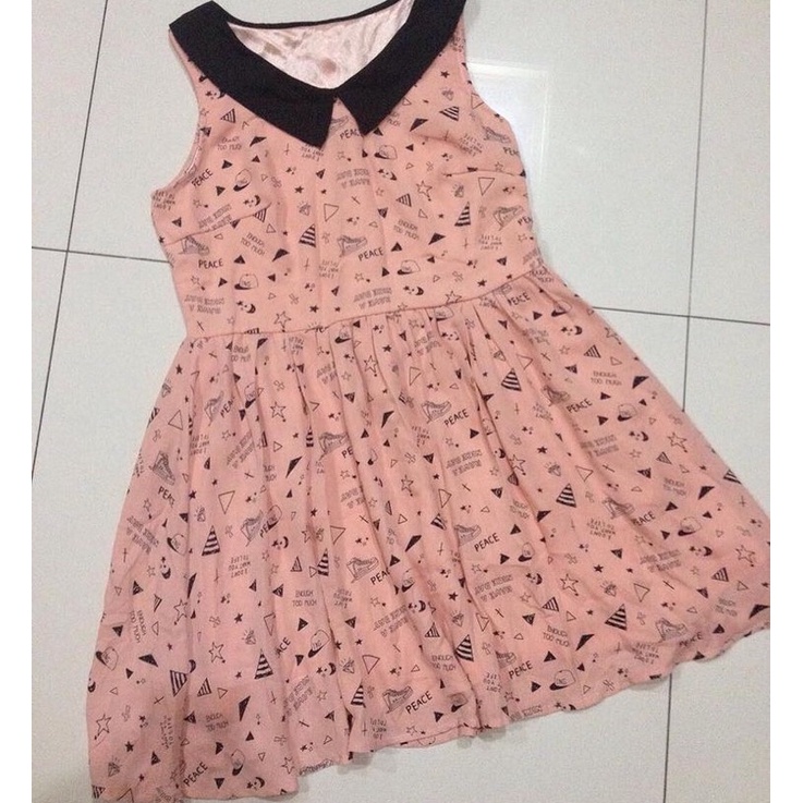 ingni collar cute dress