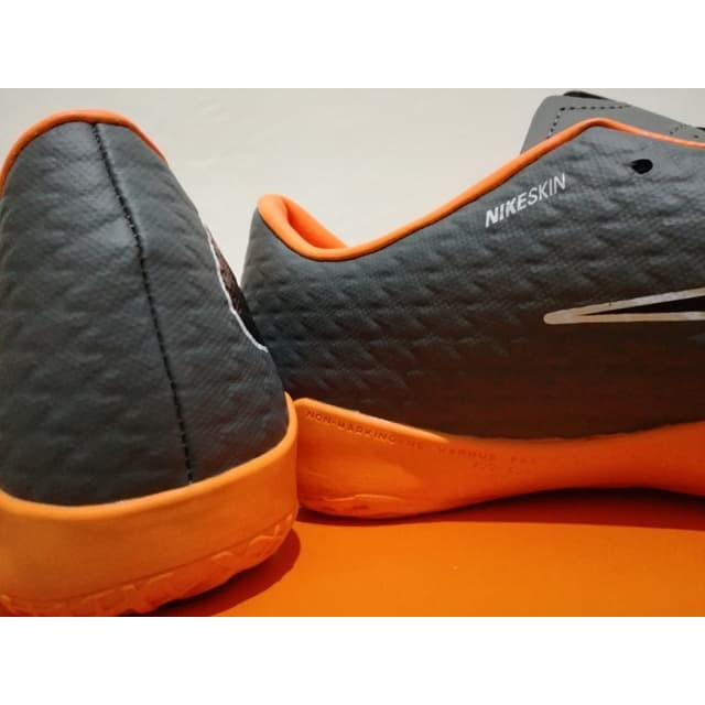 Promo Sepatu Futsal Nike Hypervenom Phelon Iii Elite Dark Grey Total Orange Olahraga - Sepak Bola