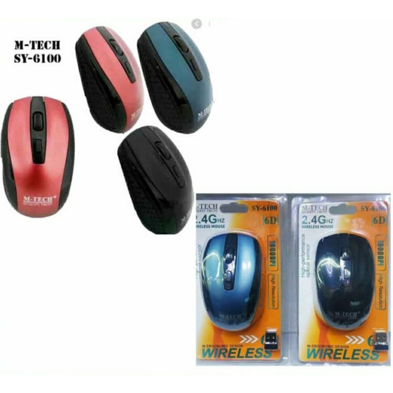 Mouse wireless 2.4ghz m-tech sy-6100