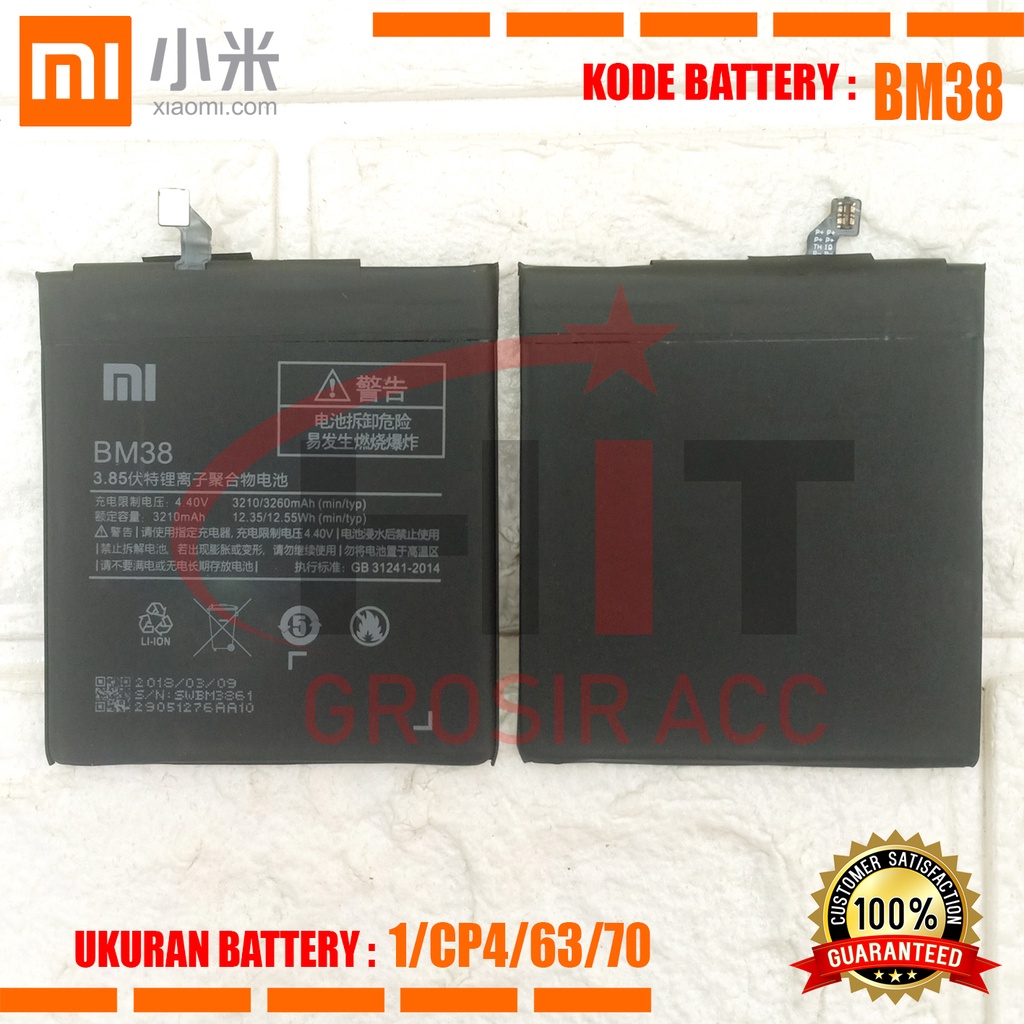 Baterai Battery Xiaomi BM38 For Xiaomi 4S / MI4S