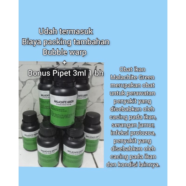 MALACHITE GREEN 100 ml obat jamur ikan / malachite green / obat jamur ikan / obat hijau / obat ikan / obat Fmg / Fmg