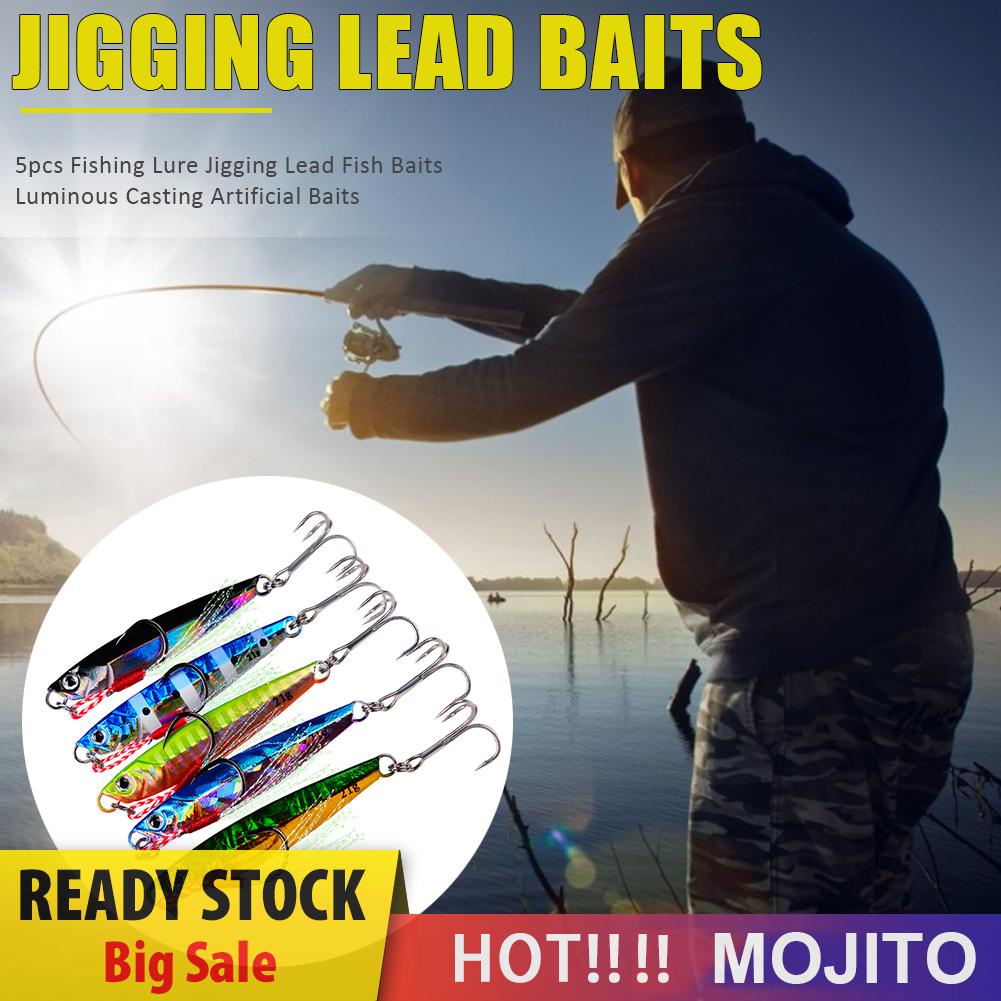 5pcs Umpan Pancing Ikan Imitasi Luminous