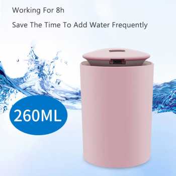 Air Humidifier Aromatherapy Diffuser LED 260ml / Air Humidifier Aromatherapy Diffuser Night Lamp Pengharum Ruangan Aroma Terapi Difuser / Humidifier Led Diffuser Aroma Terapi Aromaterapi Oil Diffuser / Aromaterapi Ruangan Oil  260ml Pengharum Ruangan