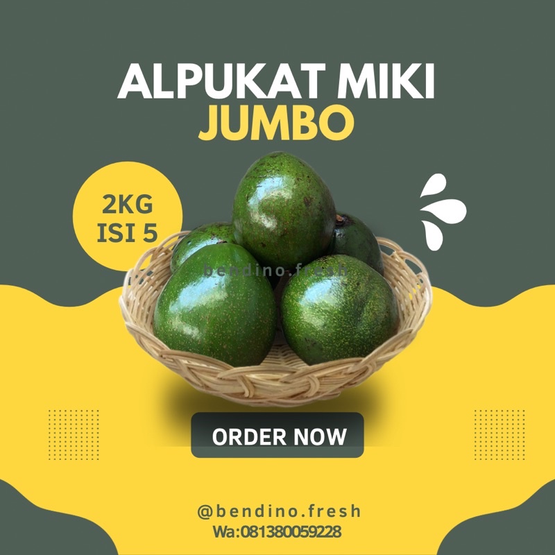 

Alpukat Miki Mentega Bendino Jumbo Size (Premium Quality)